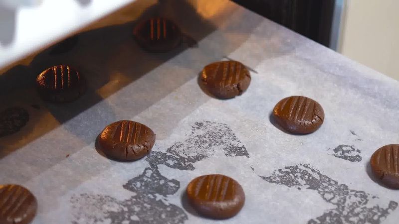 Image of the recipe cooking step-1-9 for  3-Ingredient Eggless Nutella Cookies