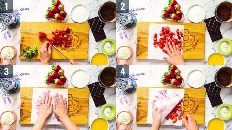 Image of the recipe cooking step-1-1 for Eggless Strawberry Brownies