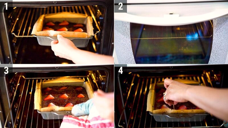 Image of the recipe cooking step-1-7 for Eggless Strawberry Brownies