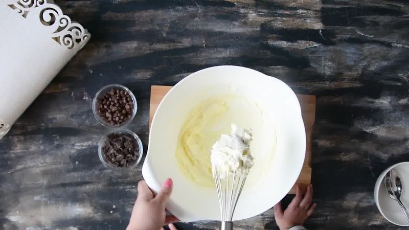Image of the recipe cooking step-1-2 for Eggless Triple Chocolate Cookies Recipe
