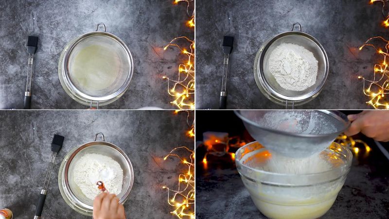 Image of the recipe cooking step-1-5 for Eggless Tutti Frutti Cake