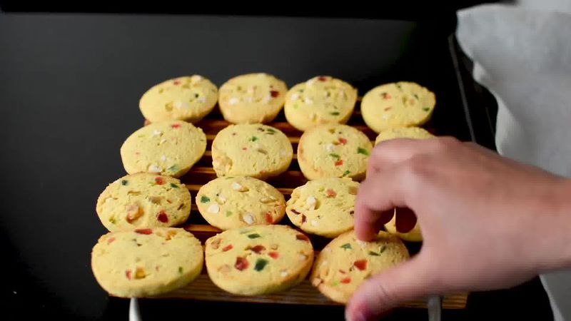 Image of the recipe cooking step-1-14 for Karachi Biscuit - Eggless Tutti Frutti Cookies Recipe