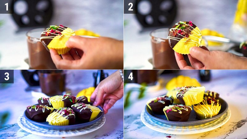 Image of the recipe cooking step-1-6 for Frozen Mango Lassi Bites