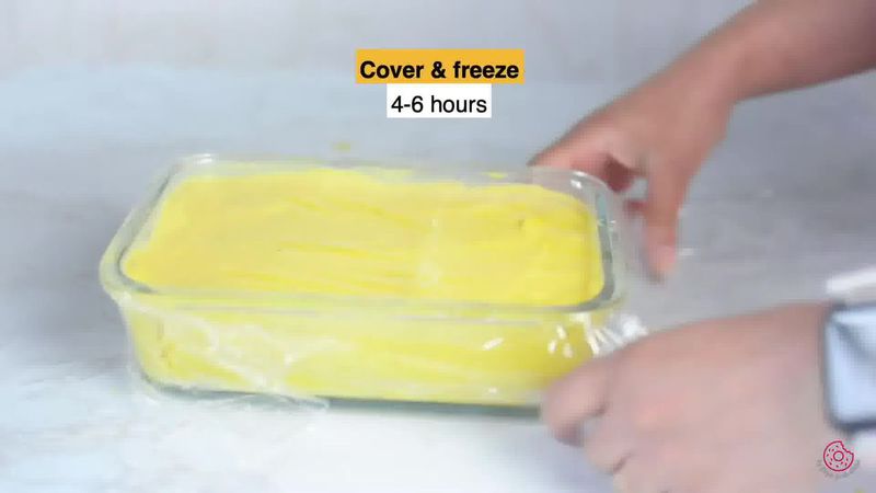 Image of the recipe cooking step-1-10 for Frozen Mango Yogurt