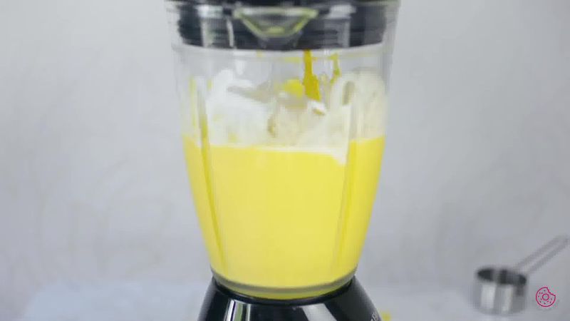 Image of the recipe cooking step-1-4 for Frozen Mango Yogurt