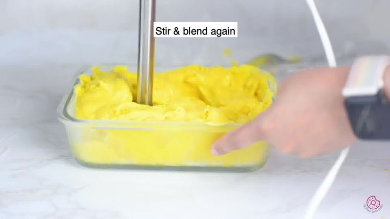 Image of the recipe cooking step-1-9 for Frozen Mango Yogurt
