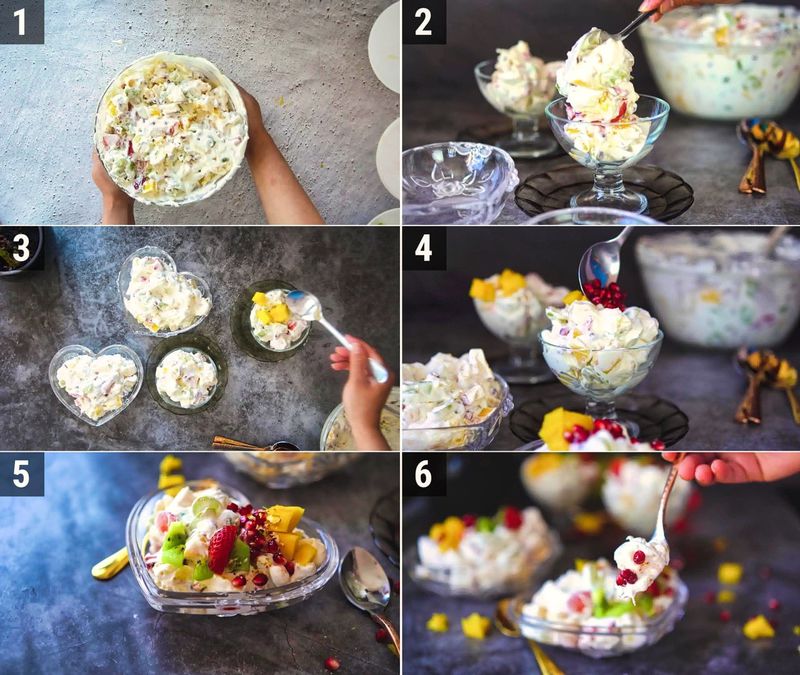 Image of the recipe cooking step-1-3 for Fruit Cream