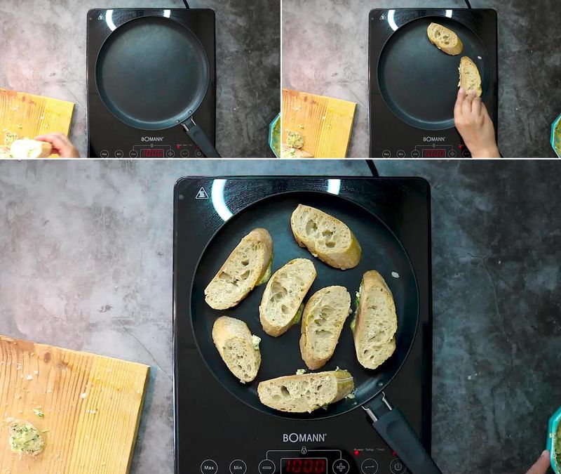 Image of the recipe cooking step-2-3 for Garlic Bread - Homemade Garlic Bread