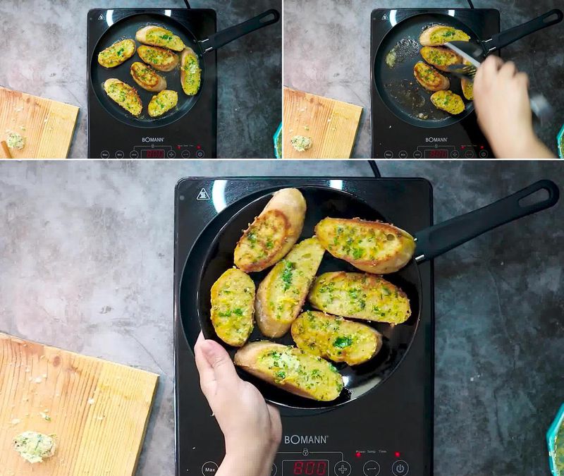 Image of the recipe cooking step-2-5 for Garlic Bread - Homemade Garlic Bread