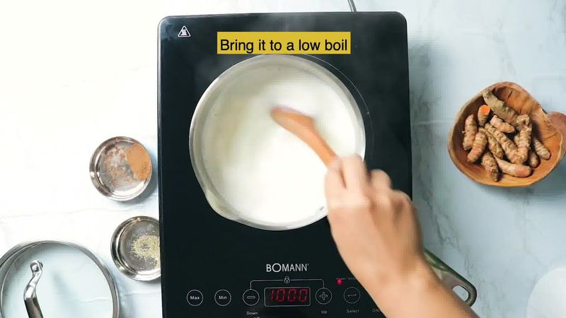 Image of the recipe cooking step-1-2 for Golden Milk (Haldi Doodh)