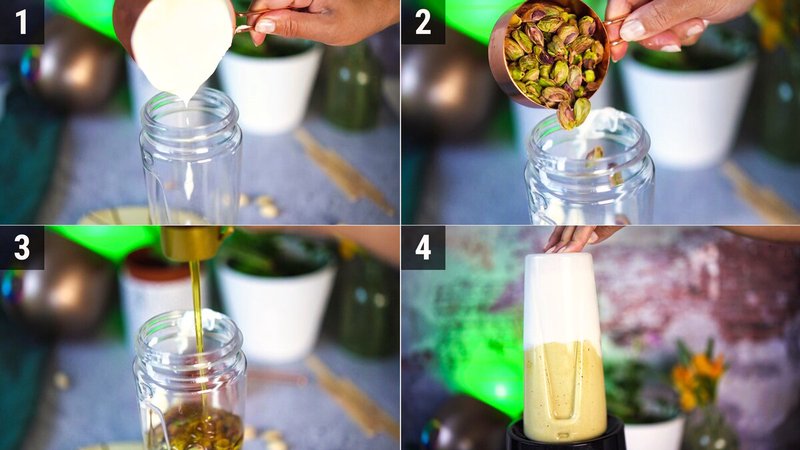 Image of the recipe cooking step-1-2 for Pistachio Ice Cream Bars with Greek Yogurt
