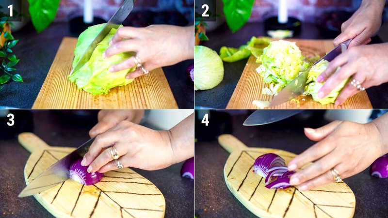Image of the recipe cooking step-1-2 for Grilled Plum Salad