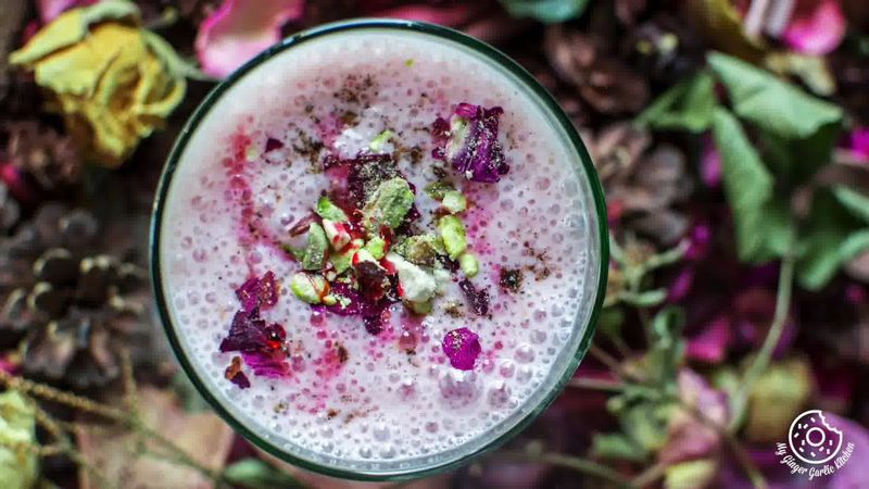 Image of the recipe cooking step-1-6 for Gulkand Lassi Recipe - How To Make Rose Lassi
