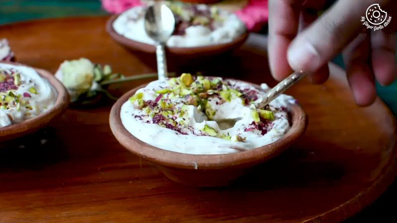 Image of the recipe cooking step-1-10 for Gulkand Shrikhand Recipe - Rose Flavoured Greek Yogurt