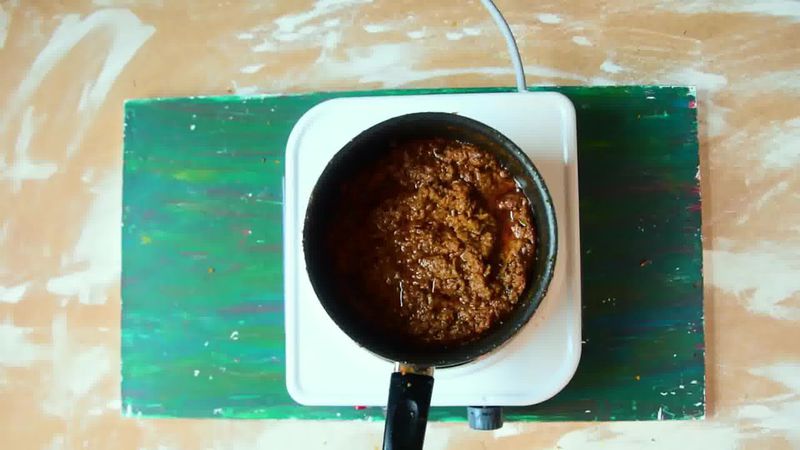 Image of the recipe cooking step-6-10 for Kacchi Haldi ki Sabzi - Fresh Turmeric Root Curry
