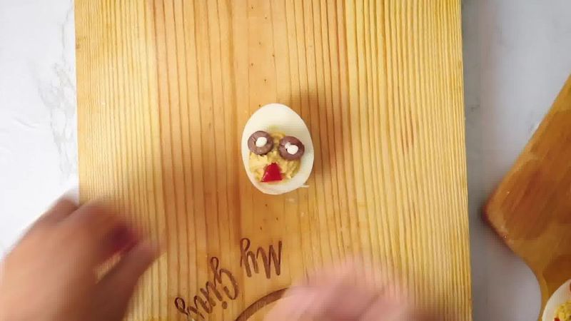 Image of the recipe cooking step-10-3 for 7 Halloween Deviled Egg Ideas + Halloween Ghost Egg