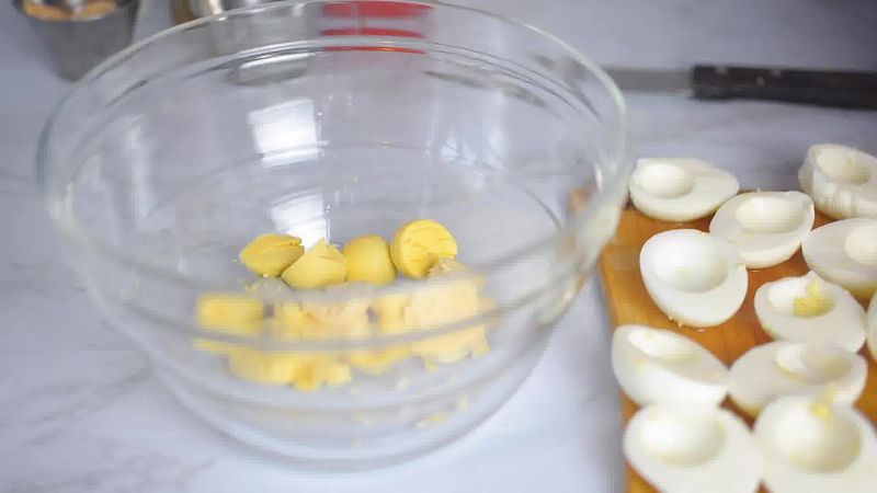 Image of the recipe cooking step-3-3 for 7 Halloween Deviled Egg Ideas + Halloween Ghost Egg