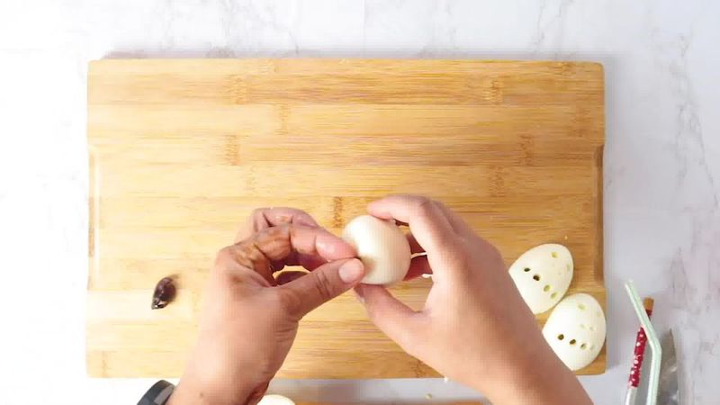 Image of the recipe cooking step-7-4 for 7 Halloween Deviled Egg Ideas + Halloween Ghost Egg