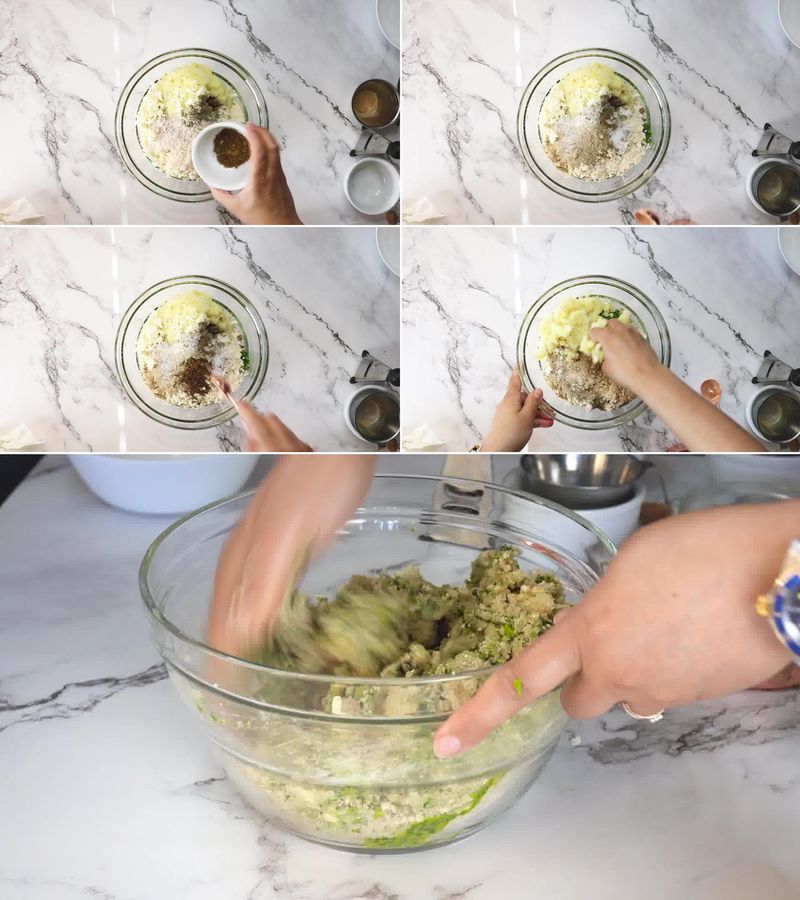 Image of the recipe cooking step-1-9 for Hara Bhara Kabab