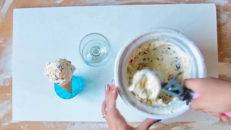Image of the recipe cooking step-2-7 for Fruit and Nut Ice Cream - Praline And Cream Ice Cream