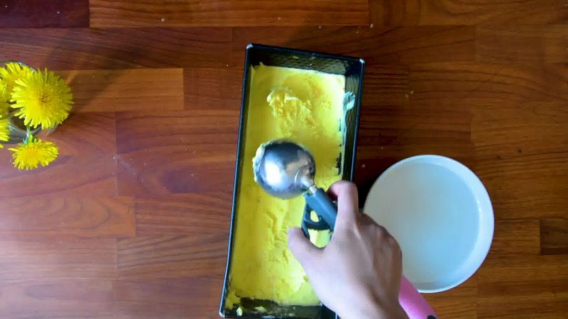 Image of the recipe cooking step-2-9 for Homemade Mango Ice Cream (No Ice Cream Maker)
