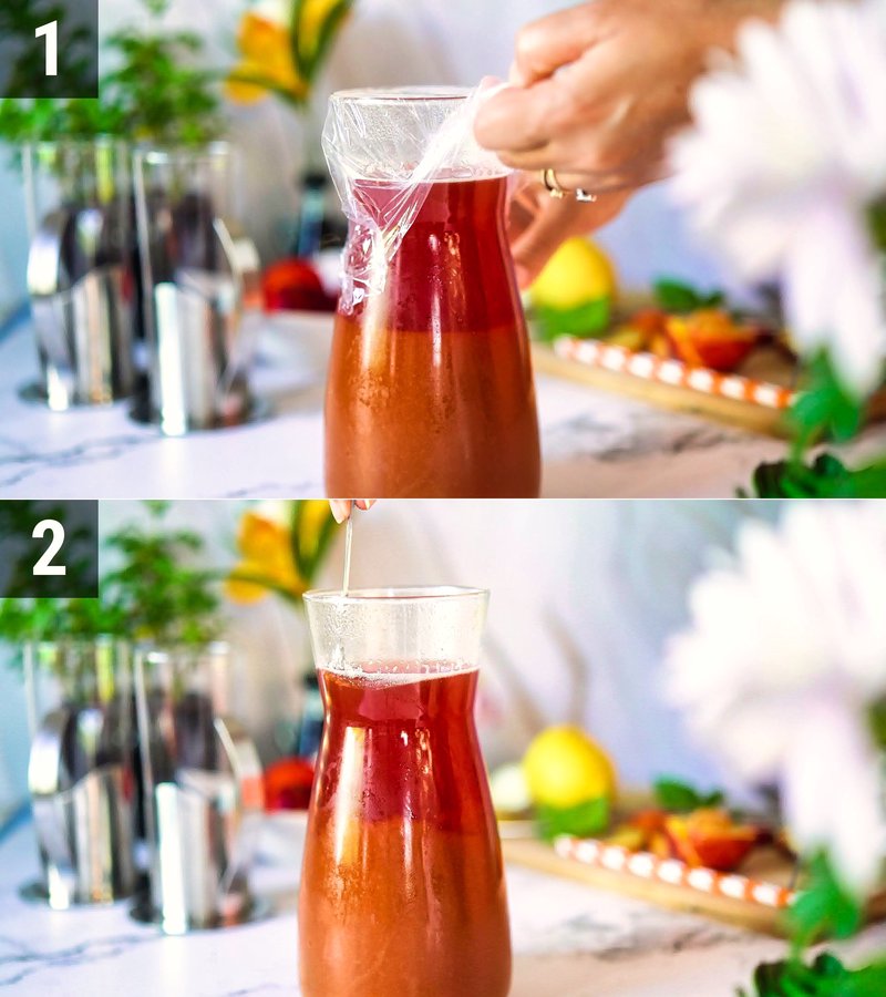 Image of the recipe cooking step-3-4 for Homemade Peach Iced Tea Recipe