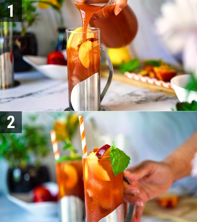 Image of the recipe cooking step-4-2 for Homemade Peach Iced Tea Recipe