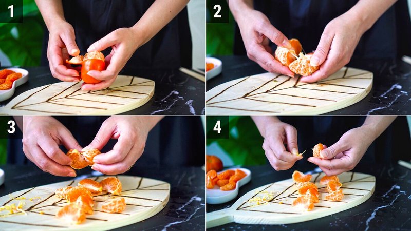 Image of the recipe cooking step-1-2 for Honeydew Melon Feta Skewers with Orange Mustard Vinaigrette