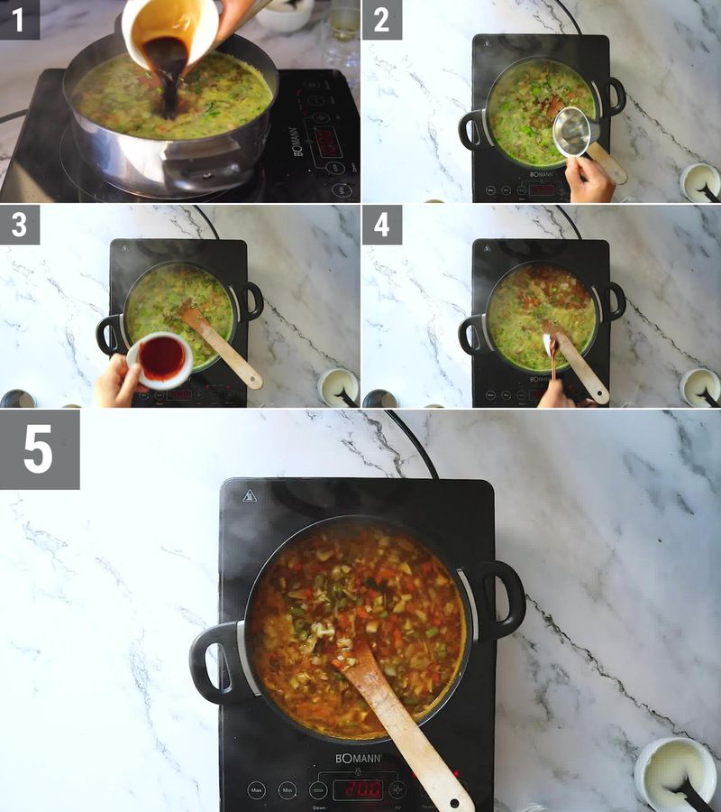 Image of the recipe cooking step-3-2 for Hot and Sour Soup
