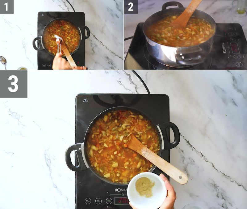 Image of the recipe cooking step-3-4 for Hot and Sour Soup