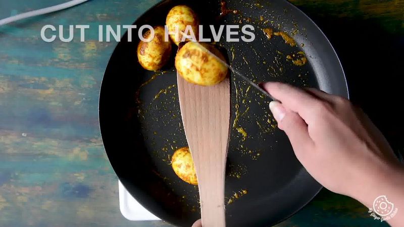 Image of the recipe cooking step-3-4 for Hyderabadi Egg Biryani - Egg Dum Biryani (Video Recipe)