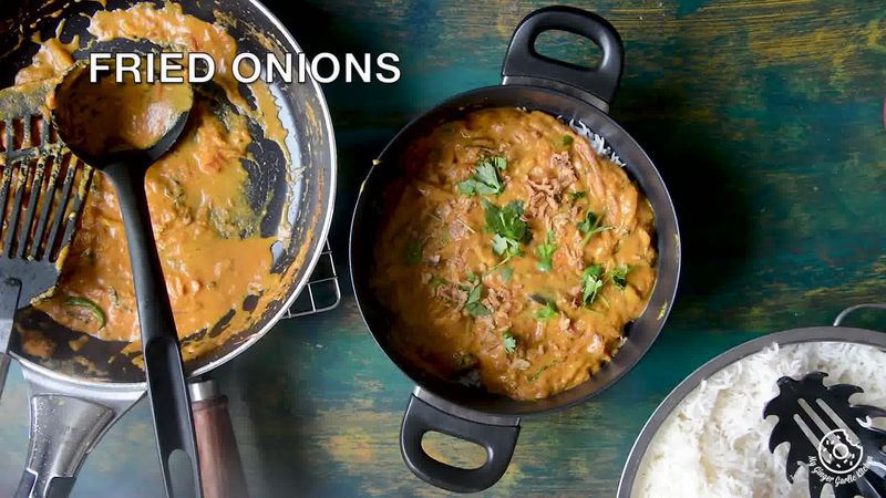Image of the recipe cooking step-5-2 for Hyderabadi Egg Biryani - Egg Dum Biryani (Video Recipe)