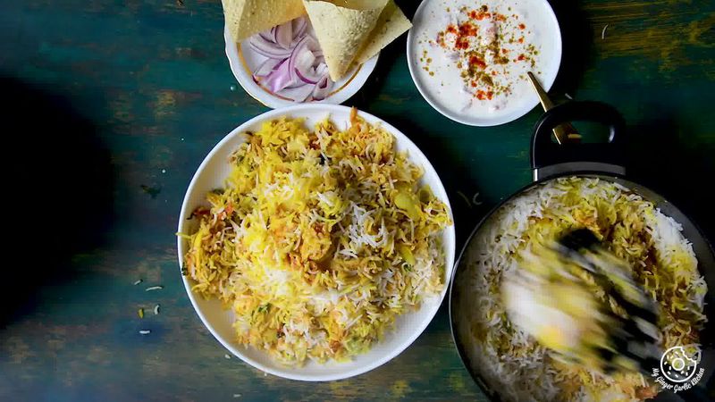Image of the recipe cooking step-6-5 for Hyderabadi Egg Biryani - Egg Dum Biryani (Video Recipe)