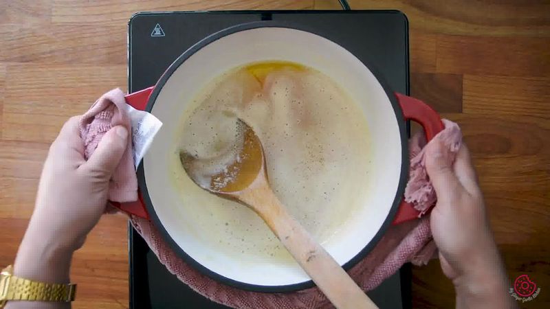 Image of the recipe cooking step-2-7 for How to Make Ghee from Butter (Pan + Instant Pot)