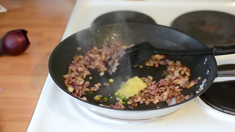 Image of the recipe cooking step-1-3 for Paneer Bhurji Dry - Scrambled Paneer (Video Recipe)