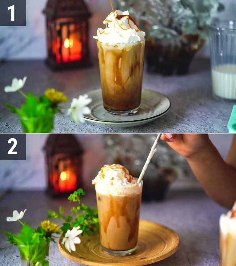 Image of the recipe cooking step-1-3 for Iced Caramel Latte