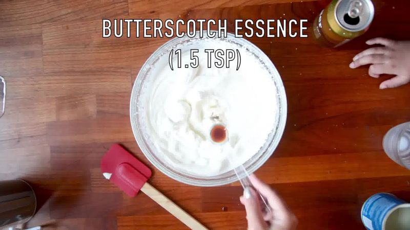 Image of the recipe cooking step-2-5 for Indian Butterscotch Ice Cream Recipe - No Churn - Eggless