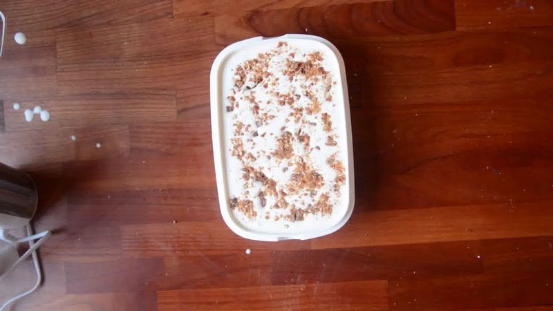 Image of the recipe cooking step-2-8 for Indian Butterscotch Ice Cream Recipe - No Churn - Eggless