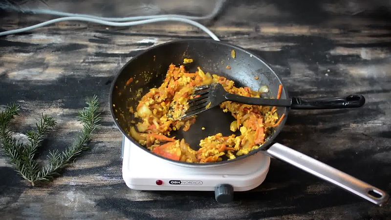 Image of the recipe cooking step-2-9 for Indian Style Triple Egg Fried Rice Recipe