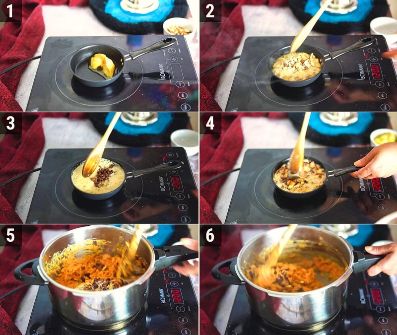 Image of the recipe cooking step-3-2 for Instant Gajar Halwa