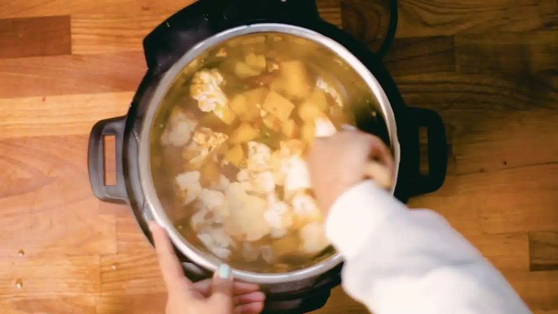 Image of the recipe cooking step-1-12 for Instant Pot Aloo Gobi