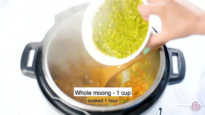 Image of the recipe cooking step-1-11 for Instant Pot Whole Green Moong Dal - Mung Bean Curry