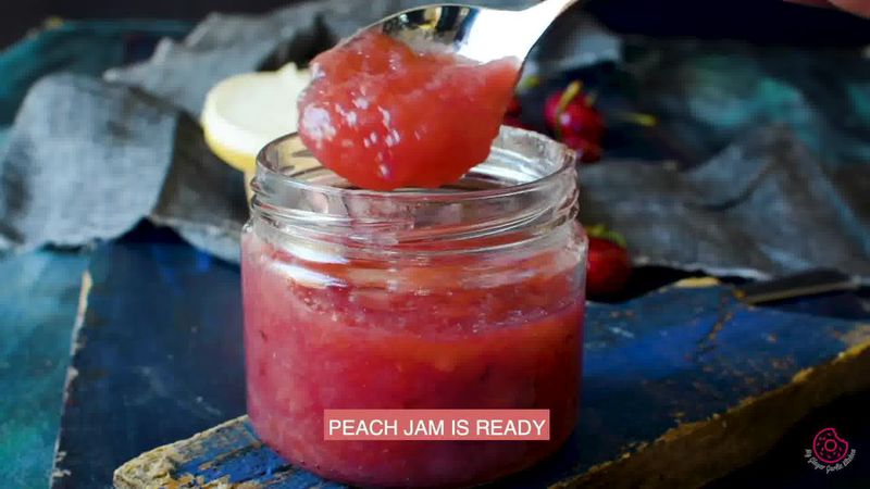 Image of the recipe cooking step-1-9 for Instant Pot Peach Jam