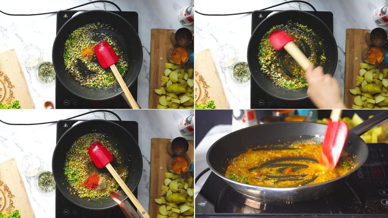 Image of the recipe cooking step-1-5 for Jeera Aloo