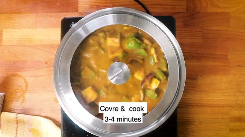 Image of the recipe cooking step-3-12 for Kadai Paneer