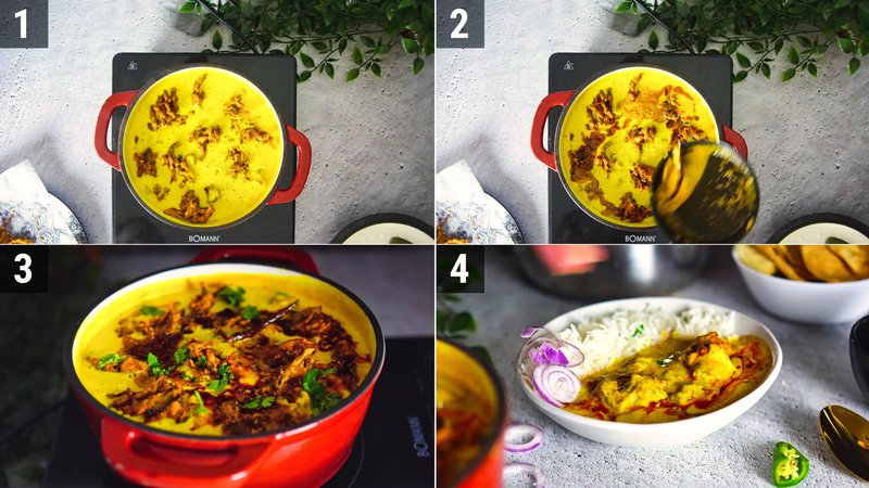 Image of the recipe cooking step-5-1 for Kadhi Pakora