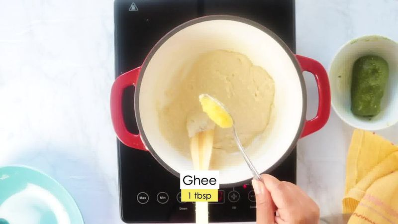 Image of the recipe cooking step-5-4 for Kaju Pista Roll Recipe - Cashew Pistachio Fudge