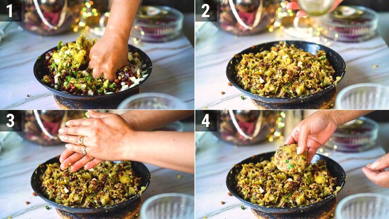 Image of the recipe cooking step-2-2 for Kala Chana Tikki Chaat