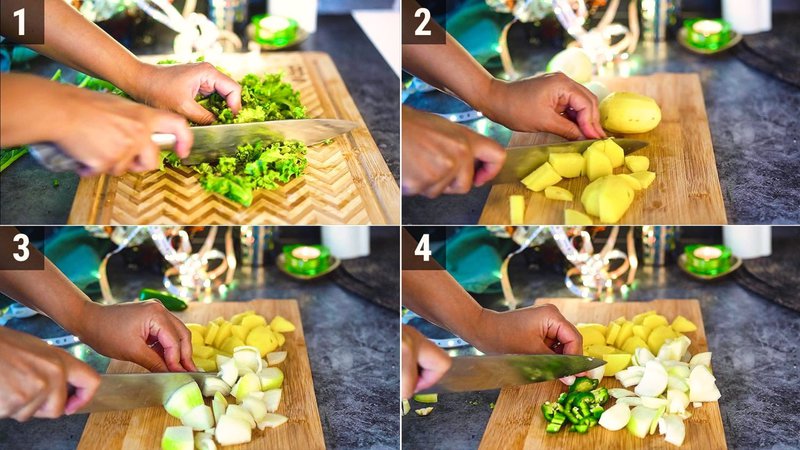 Image of the recipe cooking step-1-1 for Kale Pakora