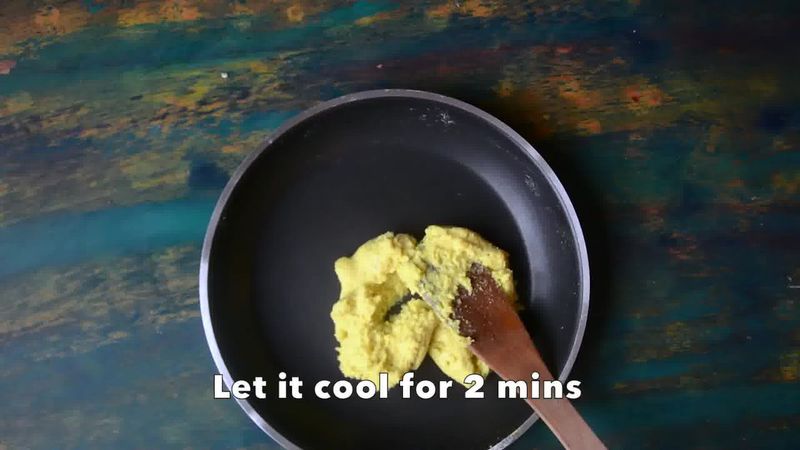 Image of the recipe cooking step-1-5 for Kesar Mawa Peda - Indian Milk Fudge - Instant Khoya Peda